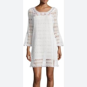 NWOT Nanette Lepore White Crocheted Eyelet Lace Dress Size 4